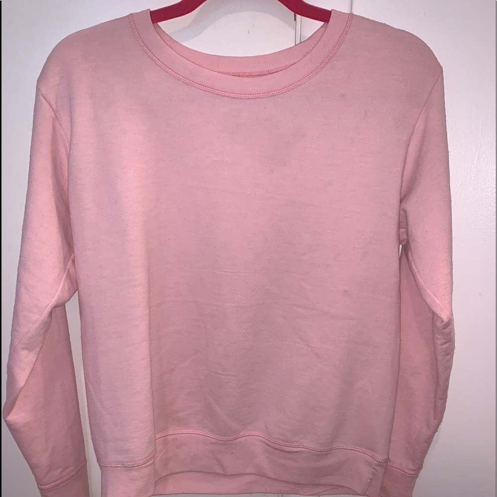 HANES light pink crew neck